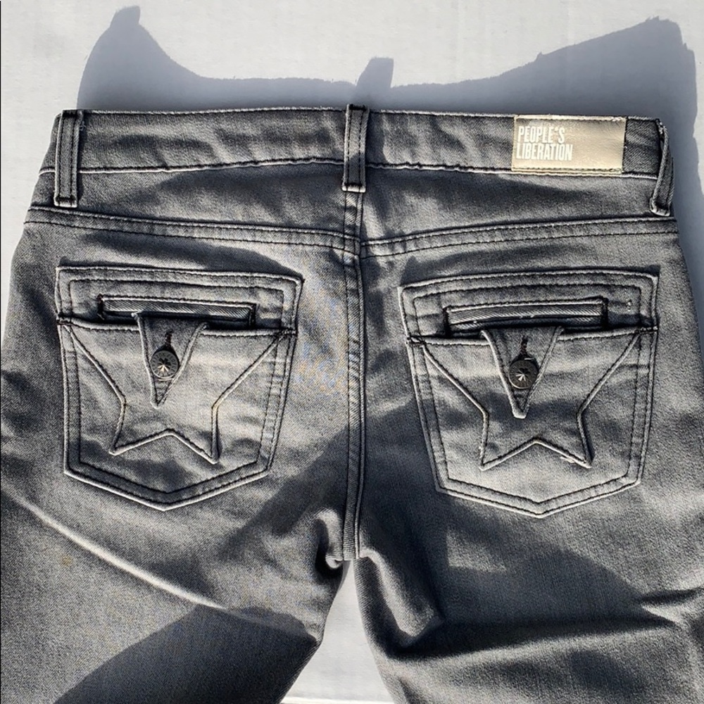 People’s Liberation women’s light gray jeans